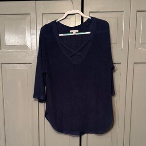 Westport Navy Knit Top